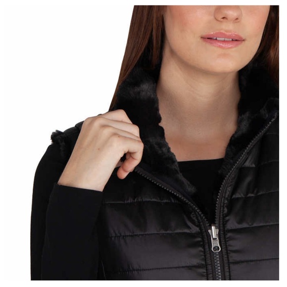 Nicole Miller Women's Reversible Cozy Quilted Faux Fur Insulated Puffer Vest - Picture 11 of 13